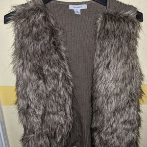 Faux fur vest